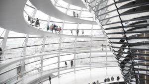 Abbildung der Kuppel vom Bundestag von innen