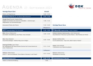 Agenda DOK FORUM 2023 - TAG 1 - vom 25.09.