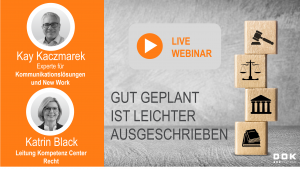 Gut geplant ist leichter ausgeschrieben - Unser Live Webinar mit den Vergaberechtsexperten Katrin Black und Kay Kaczmarek